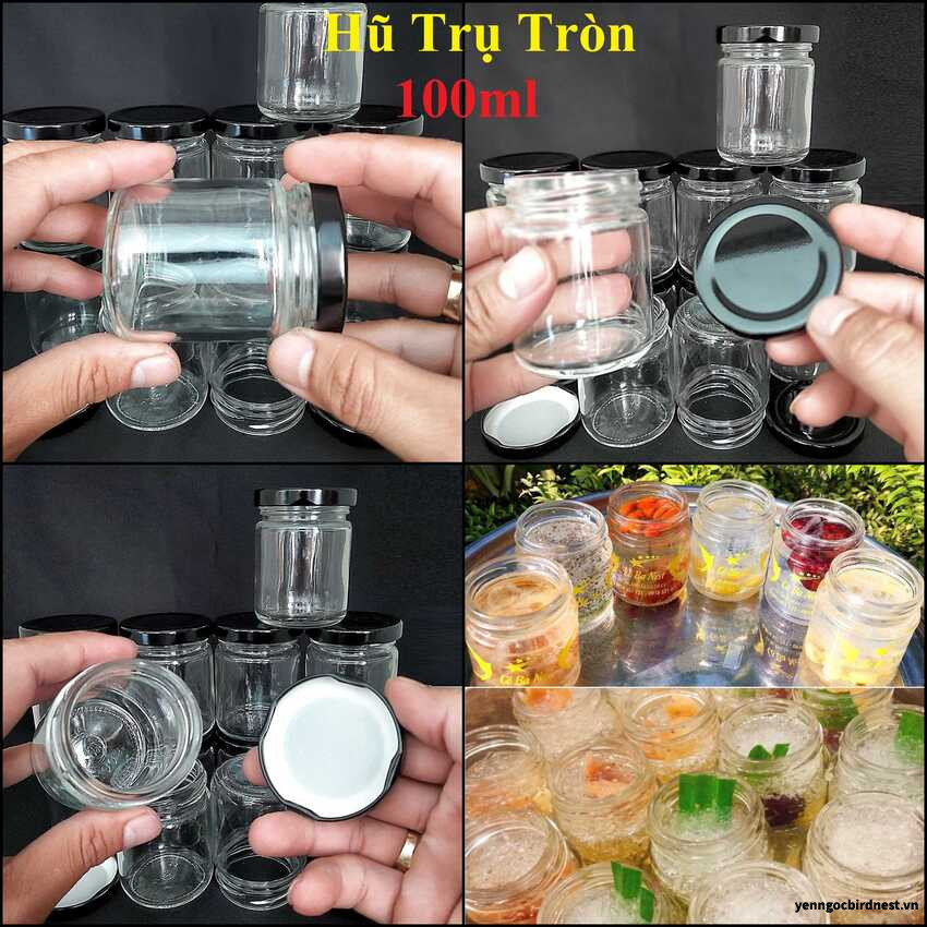 HŨ THỦY TINH 100ML TRÒN (COMBO 20 CÁI)