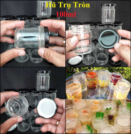 HŨ THỦY TINH 100ML TRÒN (COMBO 20 CÁI)